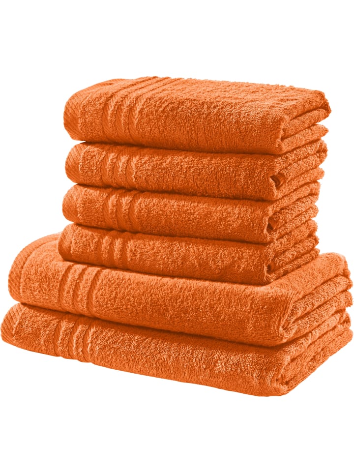 Frottier Frottier-Set uni 6-tlg. New York in mandarine