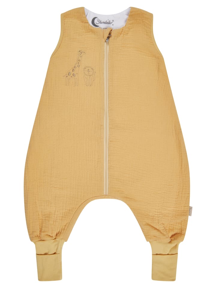 Schlafsack mit Beinen 92/98 Safari in ocker