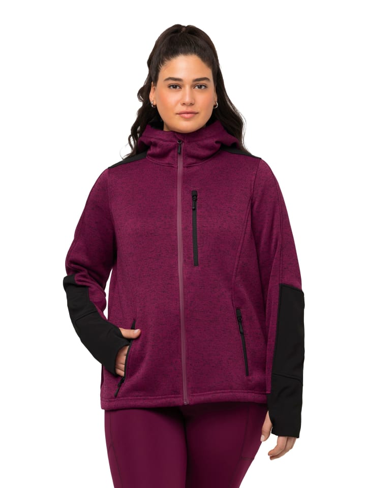 Sweatjacke in brombeere
