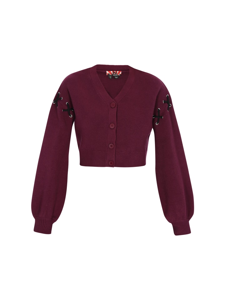 Women Cardigan in burgundy