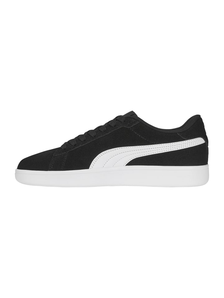 Junior Smash Leder-Sneaker Schwarz