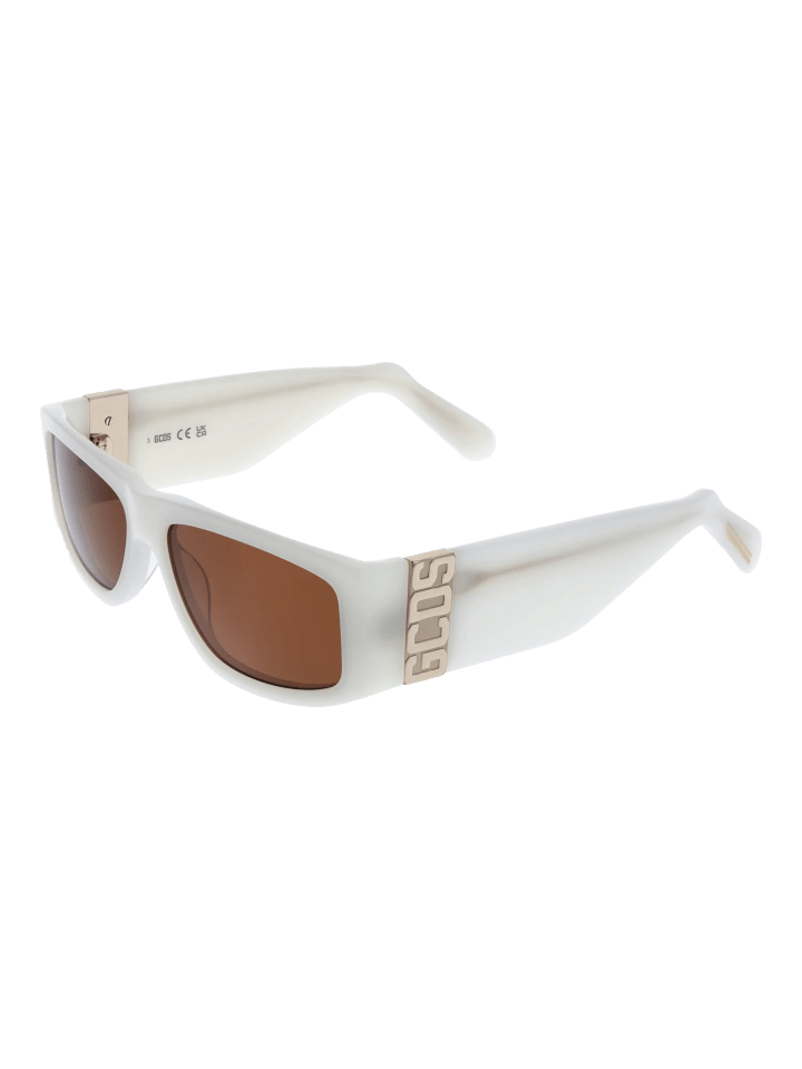 Unisex Sonnenbrille Rechtwinklig Weiß