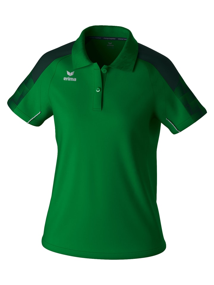 Damen Poloshirt in smaragd/pine grove