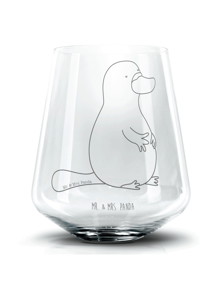 Whiskyglas Schnabeltier Mut ohne Spruch in Transparent