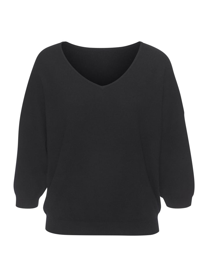 Kaschmirpullover in schwarz