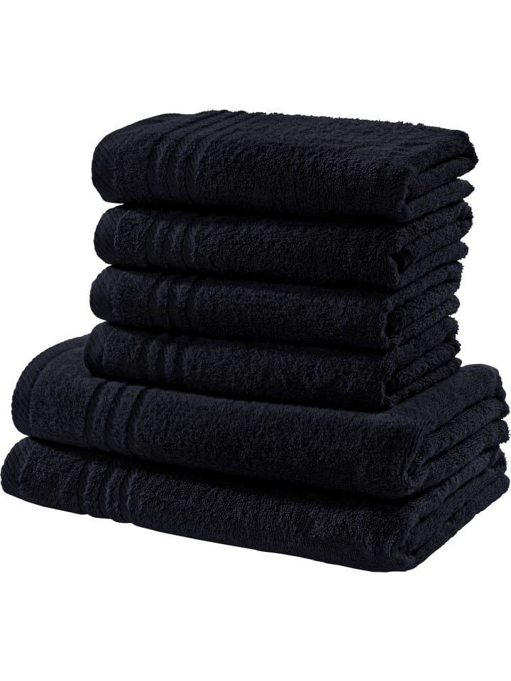 Frottier Frottier-Set uni 6-tlg. New York in schwarz