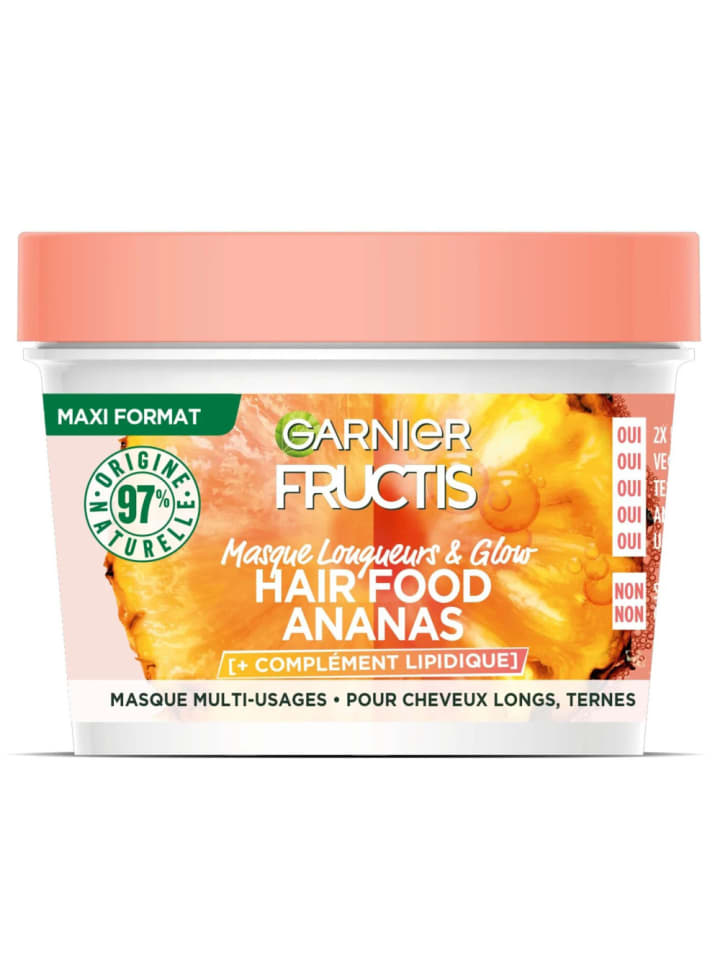 Fructis Länge & Glow Maske - Hair Food Ananas 390 ml