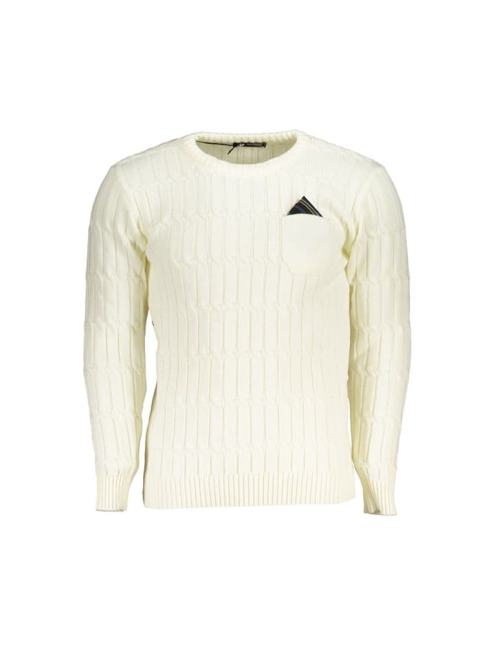 Weiß Acryl Herren Pullover