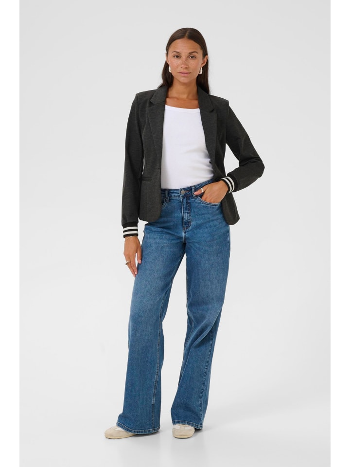 Blazer Kinnie Regular fit in Grey Mel.- Black/Chalk Stripe