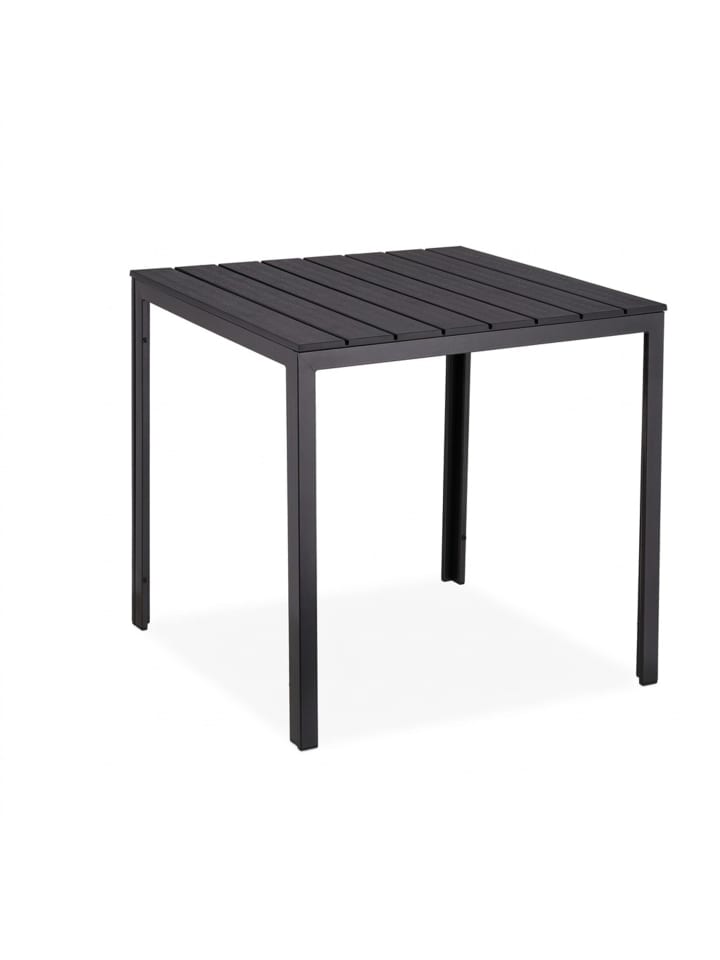 Gartentisch in Schwarz - (B)78 x (H)74 x (T)78 cm