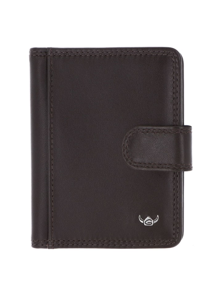 Polo Kreditkartenetui RFID Schutz Leder 8 cm dunkelbraun