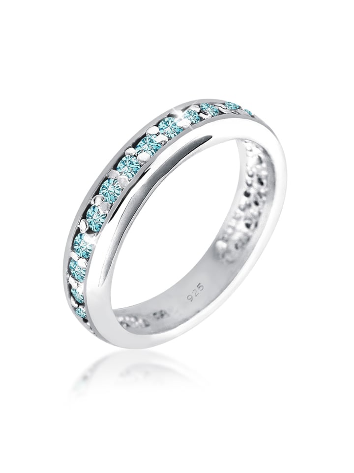 Ring 925 Sterling Silber in Hellblau