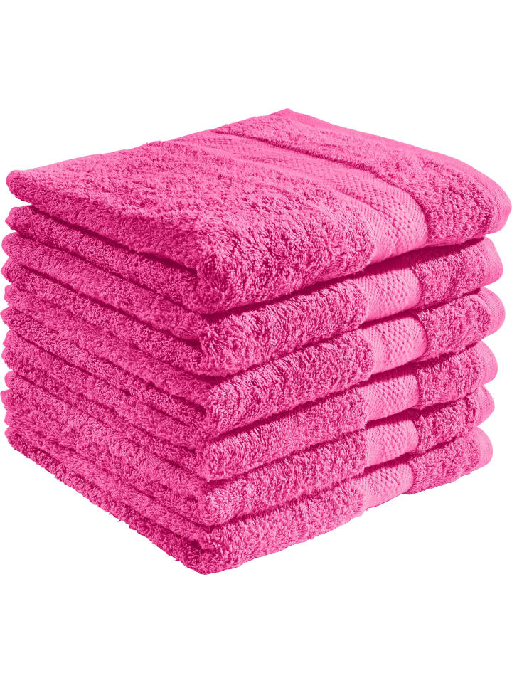 Frottier Handtuch 6er-Pack Chicago in pink