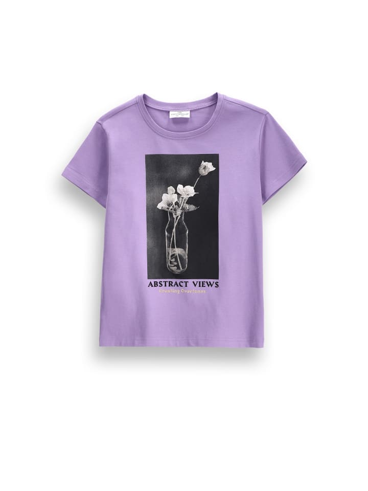 T-shirt mit kurzen Ärmeln in violett