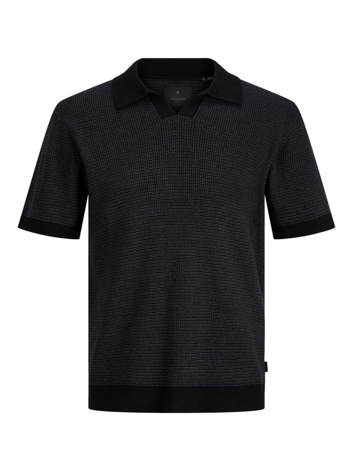 Gestricktes Polo in Black