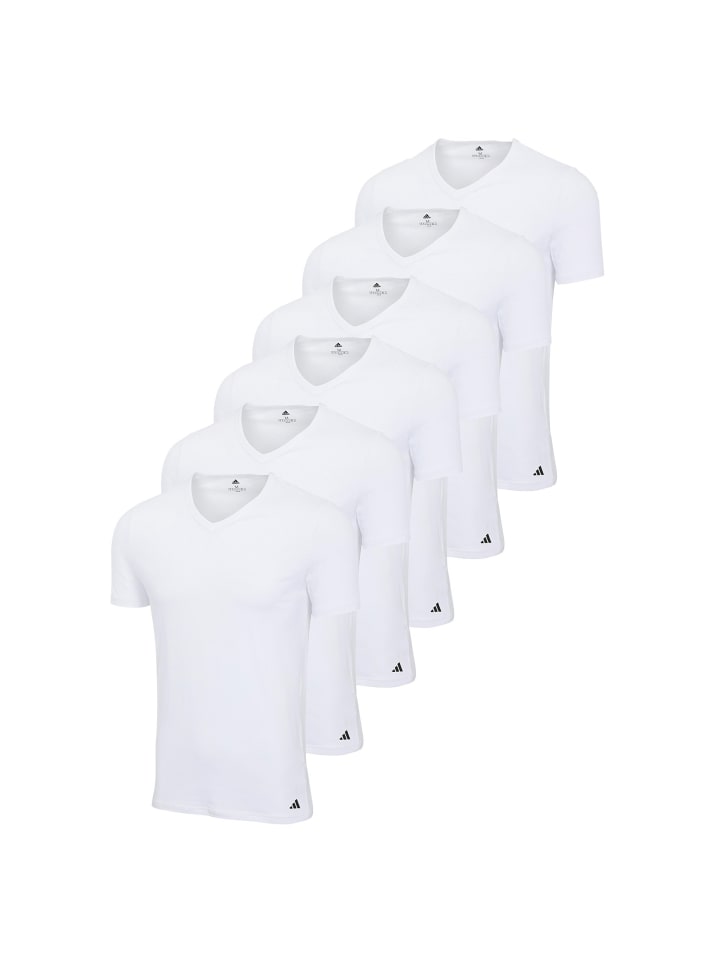 T-Shirt 6er Pack in Weiß