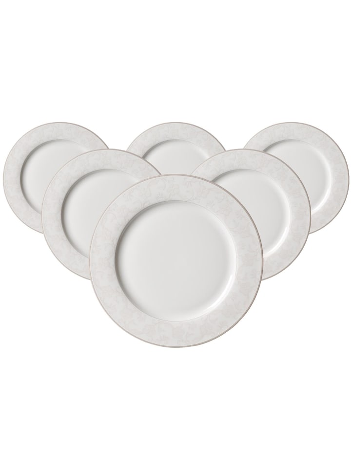 6er Set Speiseteller Isabella in ø 27 cm in beige