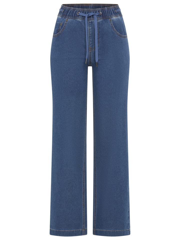 Comfort-fit-Jeans in blue washed