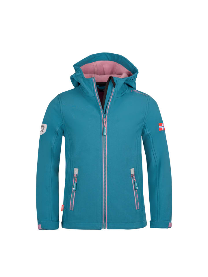 Softshelljacke Trollfjord in teal/mauve
