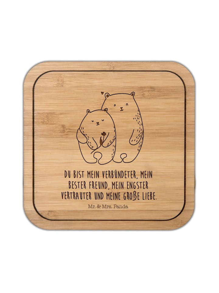 Untersetzer Bären Liebe mit Spruch in Transparent