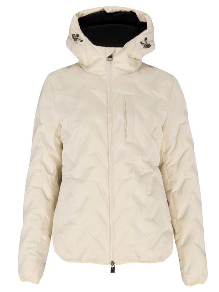 Padded Jacket mit Kapuze in Off White