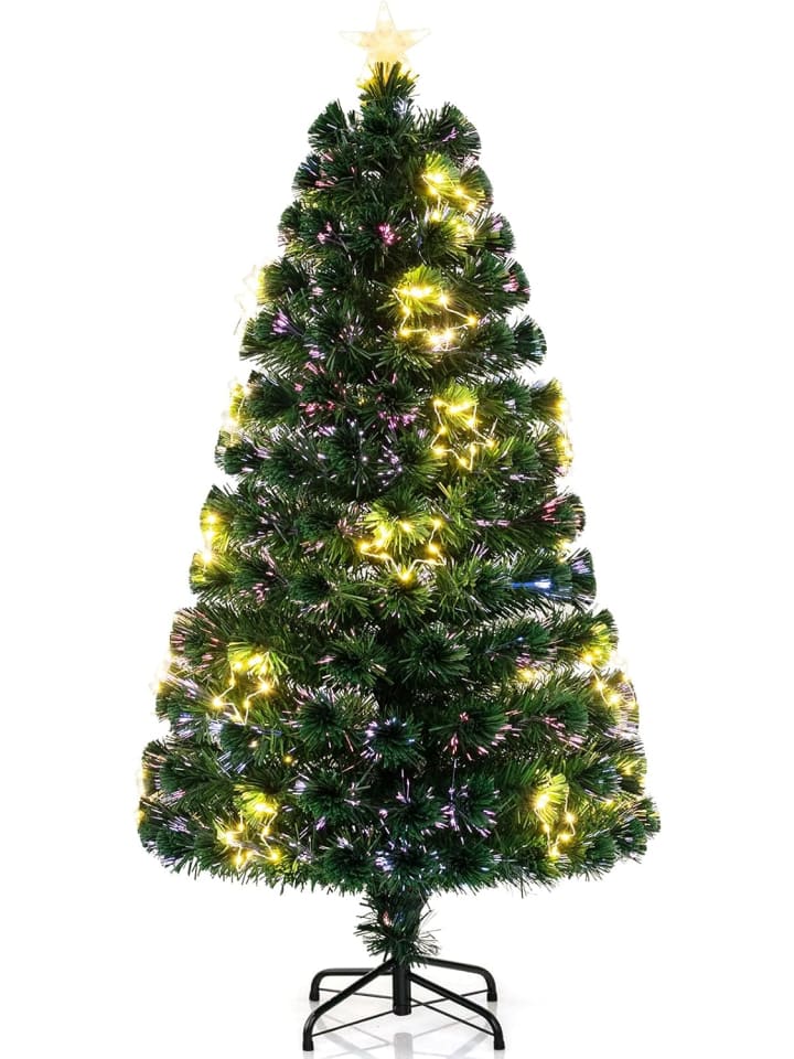 Künstlicher Weihnachtsbaum mit Beleuchtung in Grün