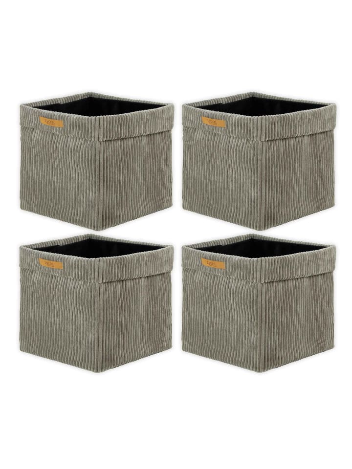 Aufbewahrungskorb 4er Pack in Taupe