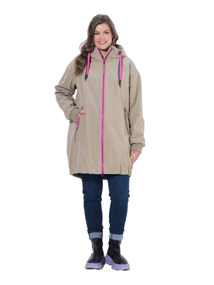 Softshelljacke in taupe