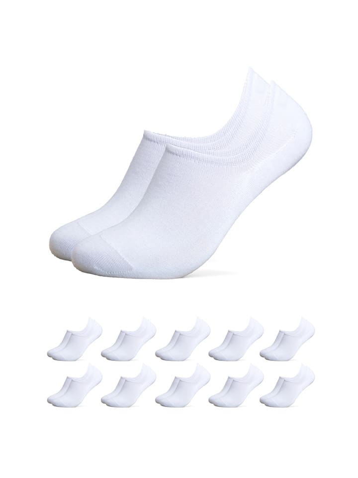 10 er Pack Füßlinge Solana in Weiß