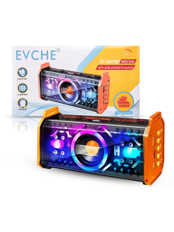 Evche EC-2310BT MECHA Bluetooth-Lautsprecher in Schwarz