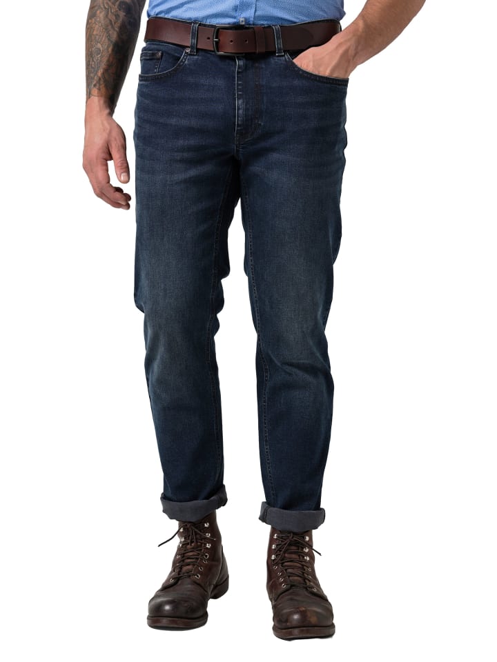 Jeanshose in dark blue denim
