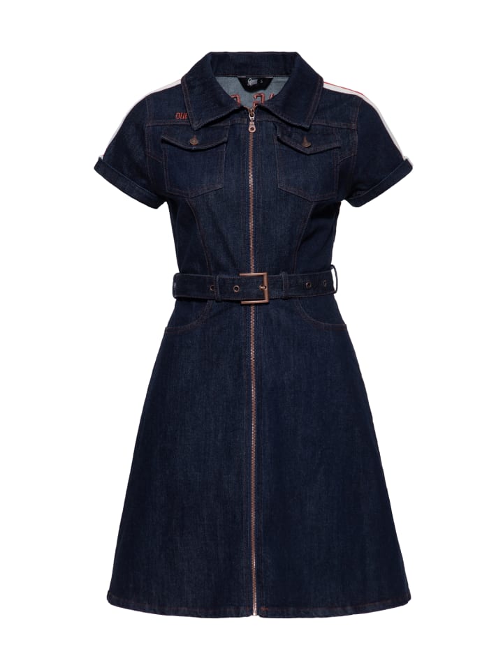 Queen Kerosin Kleid Racing Queen in Denim