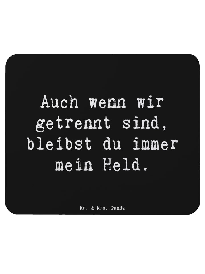 Mauspad Spruch Trennung von den Eltern Held mit... in Schwarz