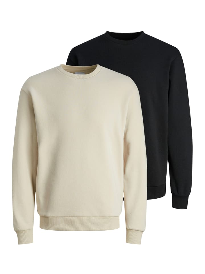 Sweatshirt Bradley in Schwarz / beige