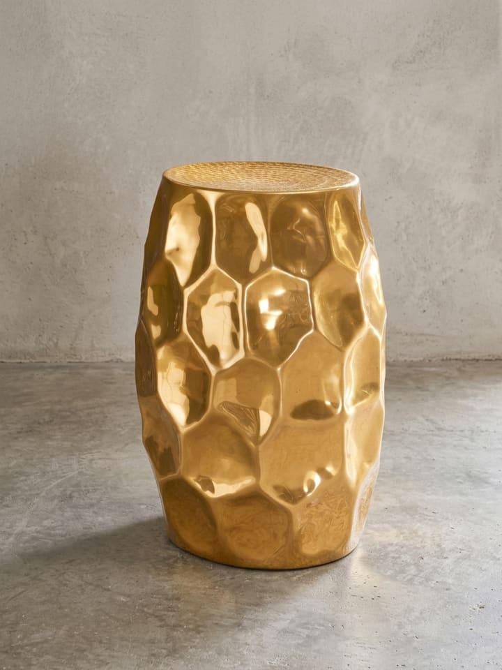 Beistelltisch Modern | Oriental Design, Alu-Finish, Quality in Gold