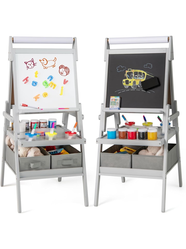 3-in-1 Tafel Kinder in Grau