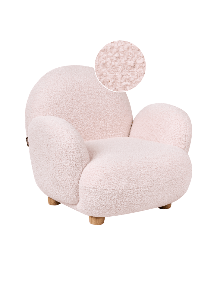 Kindersessel HEM in Rosa/Braun - (W) 64 x (H) 55 x (L) 55 cm
