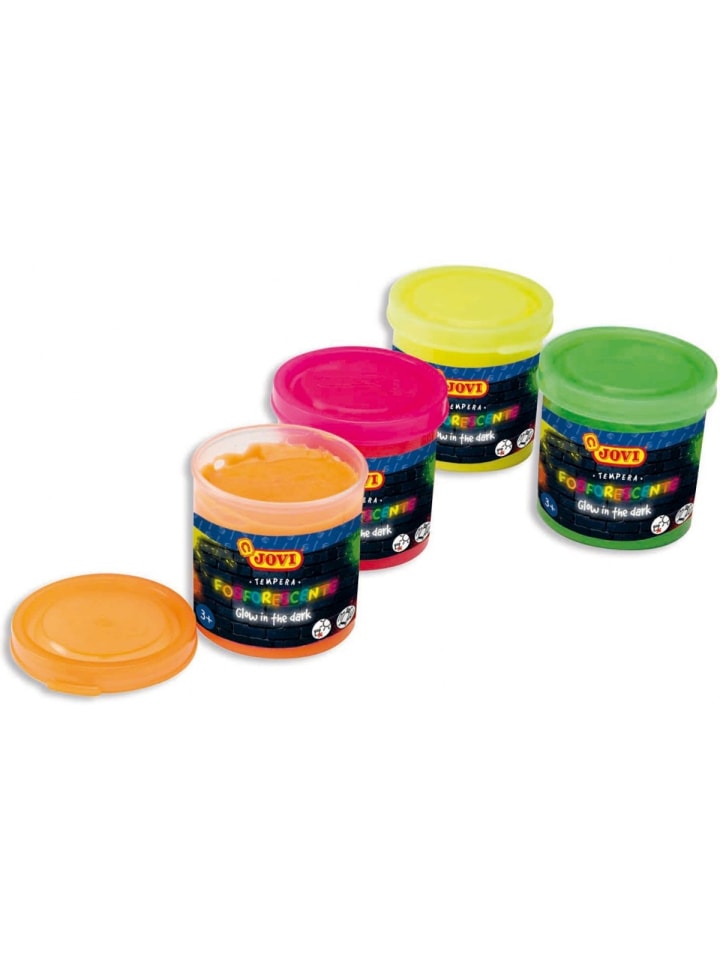 Temperafarben Neon Packung mit 4 Dosen
