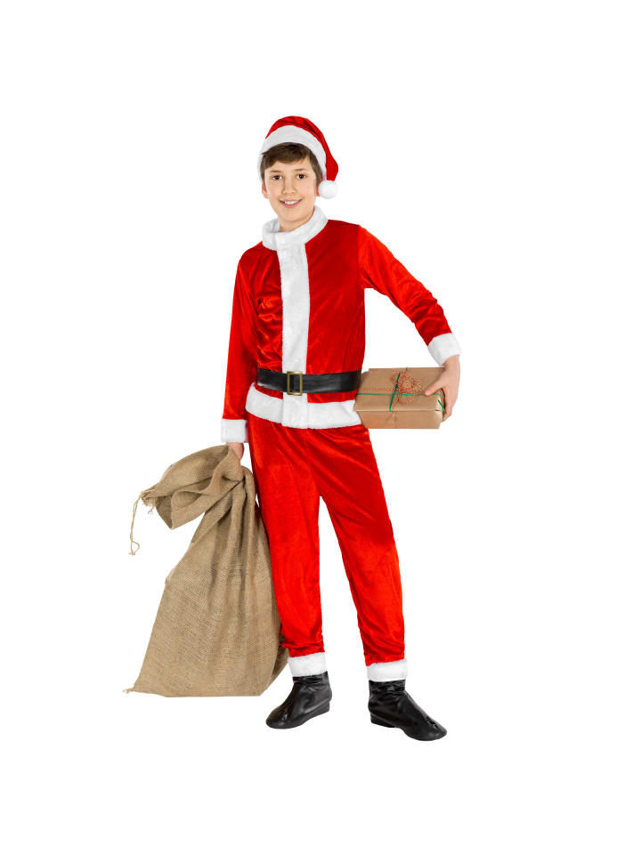 Weihnachtsmann/Nikolaus, Gr. 116 (5-7 Jahre), Gürtel mit Goldschnalle
