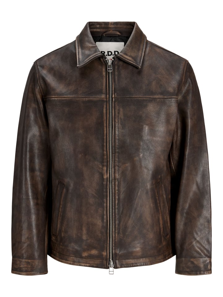 Lederjacke in Chocolate Brown 1