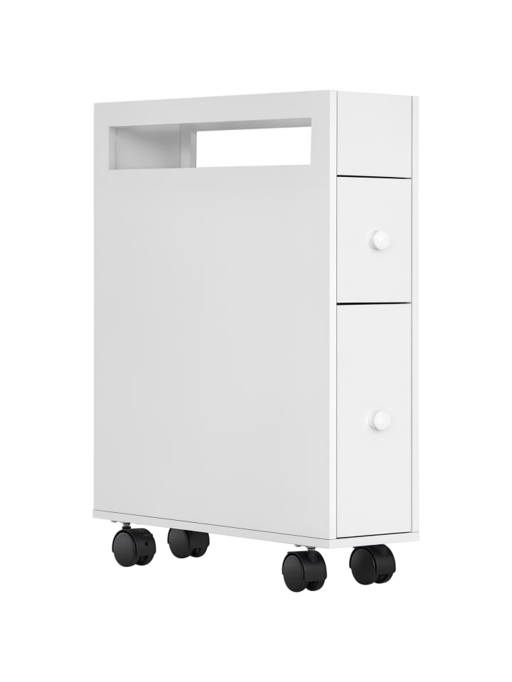 Badezimmerschrank in Weiß 16L x 49,5B x 66H cm
