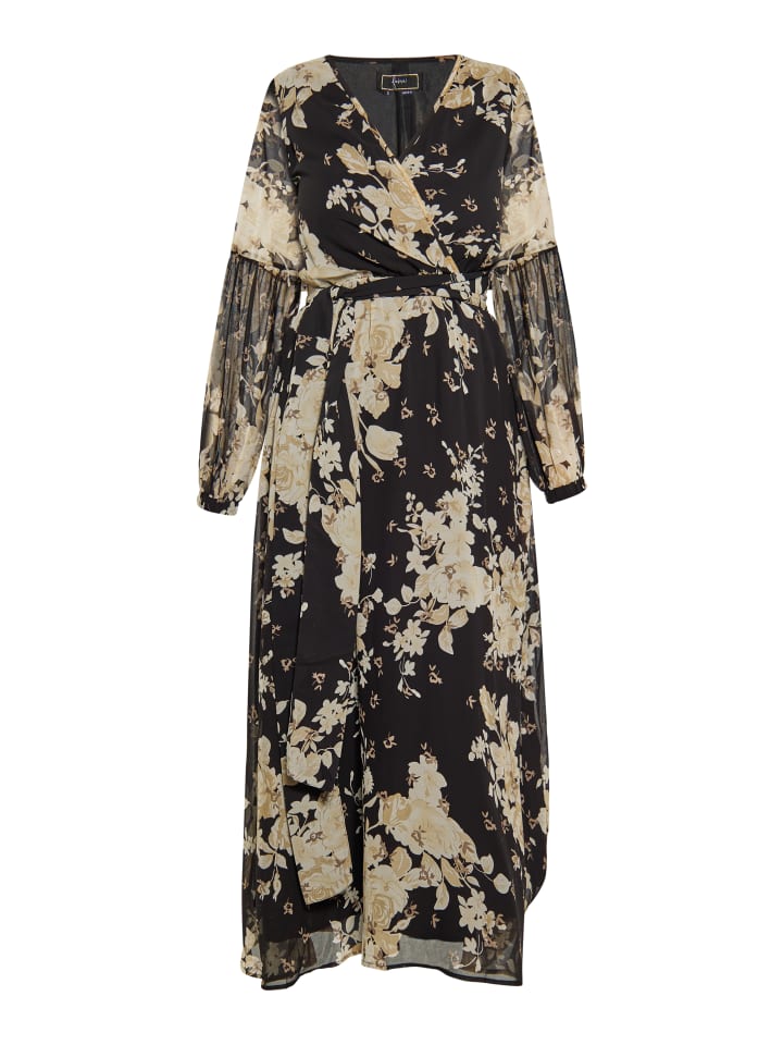 Damen Kleid in Schwarz Blume