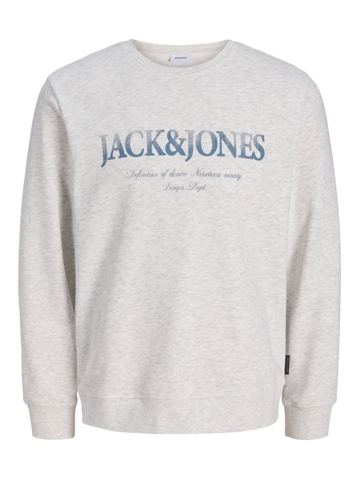 Sweatshirt in White Melange