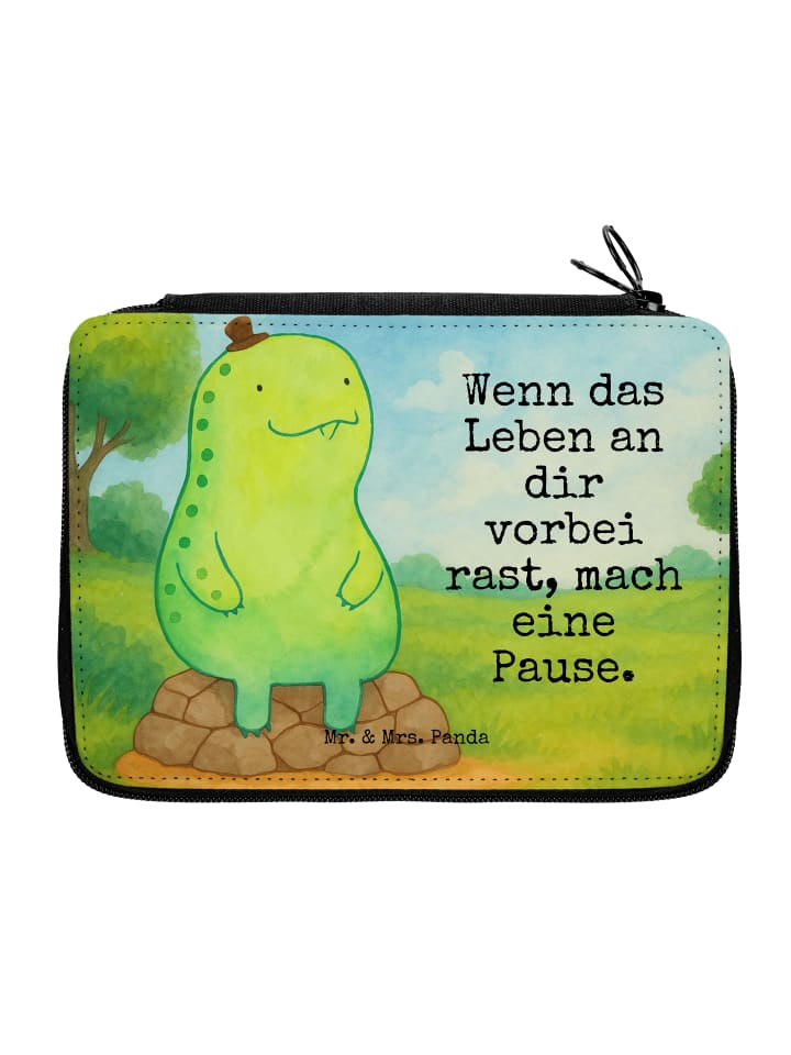 Mäppchen Schildkröte Pause Design mit Spruch in Weiß