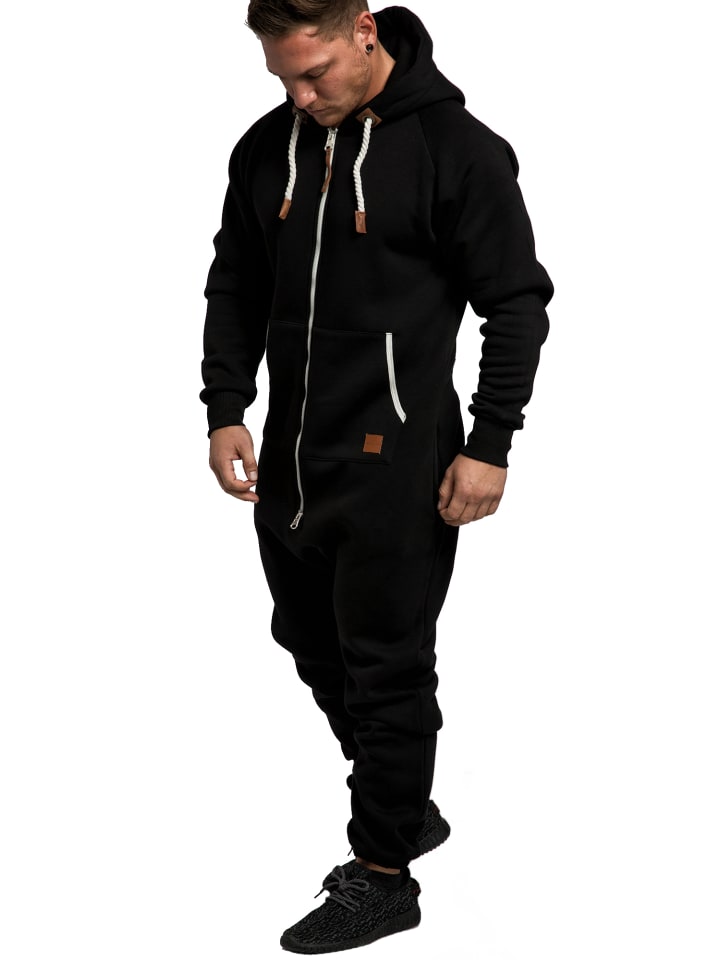 Jumpsuit LINCOLN in Schwarz/Weiß