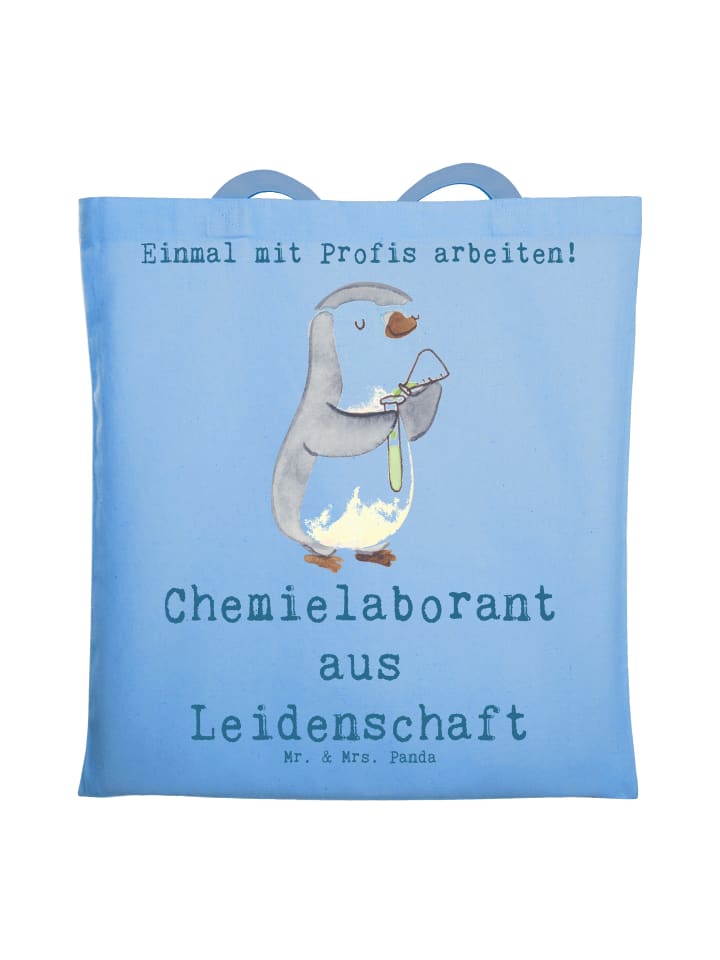 Henkeltasche Chemielaborant Leidenschaft mit Sp... in Sky Blue