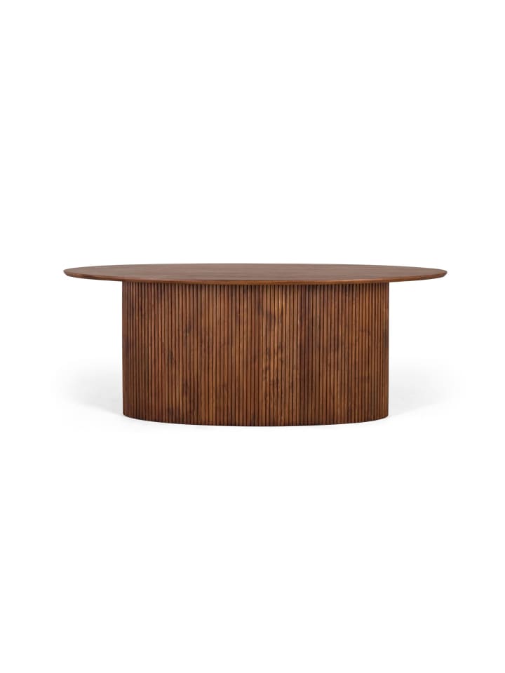 Ovaler Esstisch aus Akazienholz 200 cm in Brown