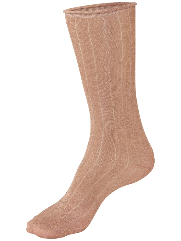 Langsocken in 2x rose gold