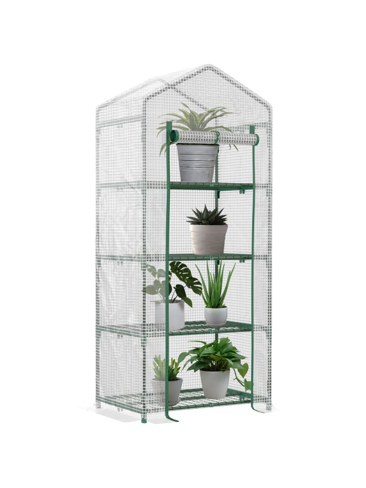 Gewächshaus in Weiß 70L x 50B x 160H cm