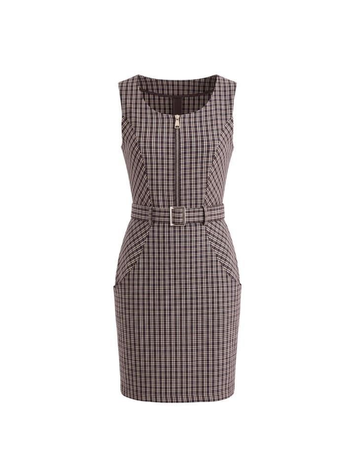 Schwarz Baumwolle Damen Kleid